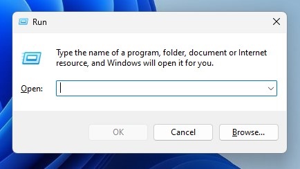 Run Dialog box