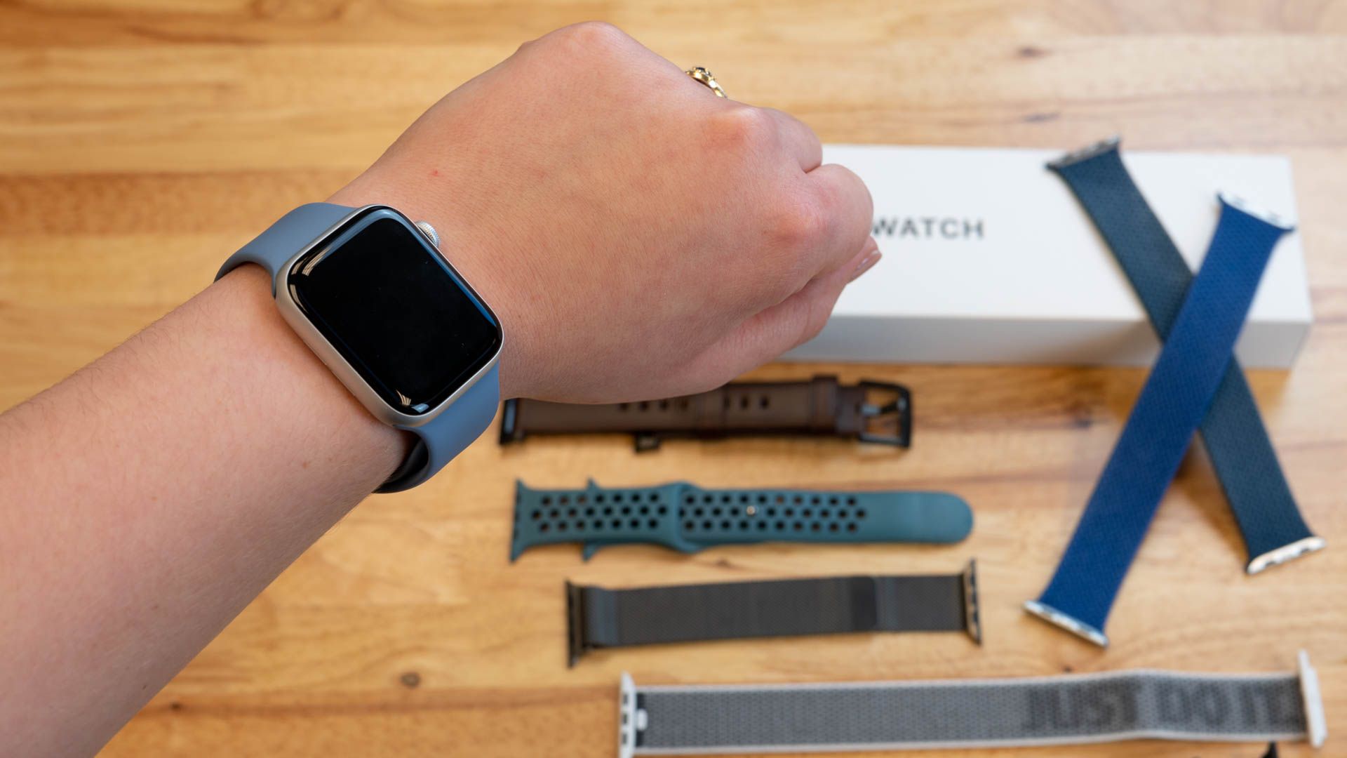 Numerous Apple Watch Bands.