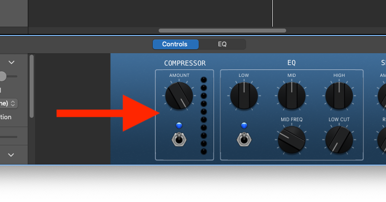 Compressor in GarageBand.