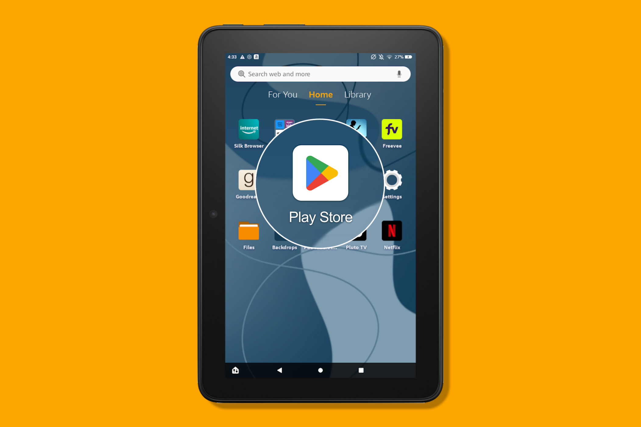 Amazon Fire Tablet Play Store.