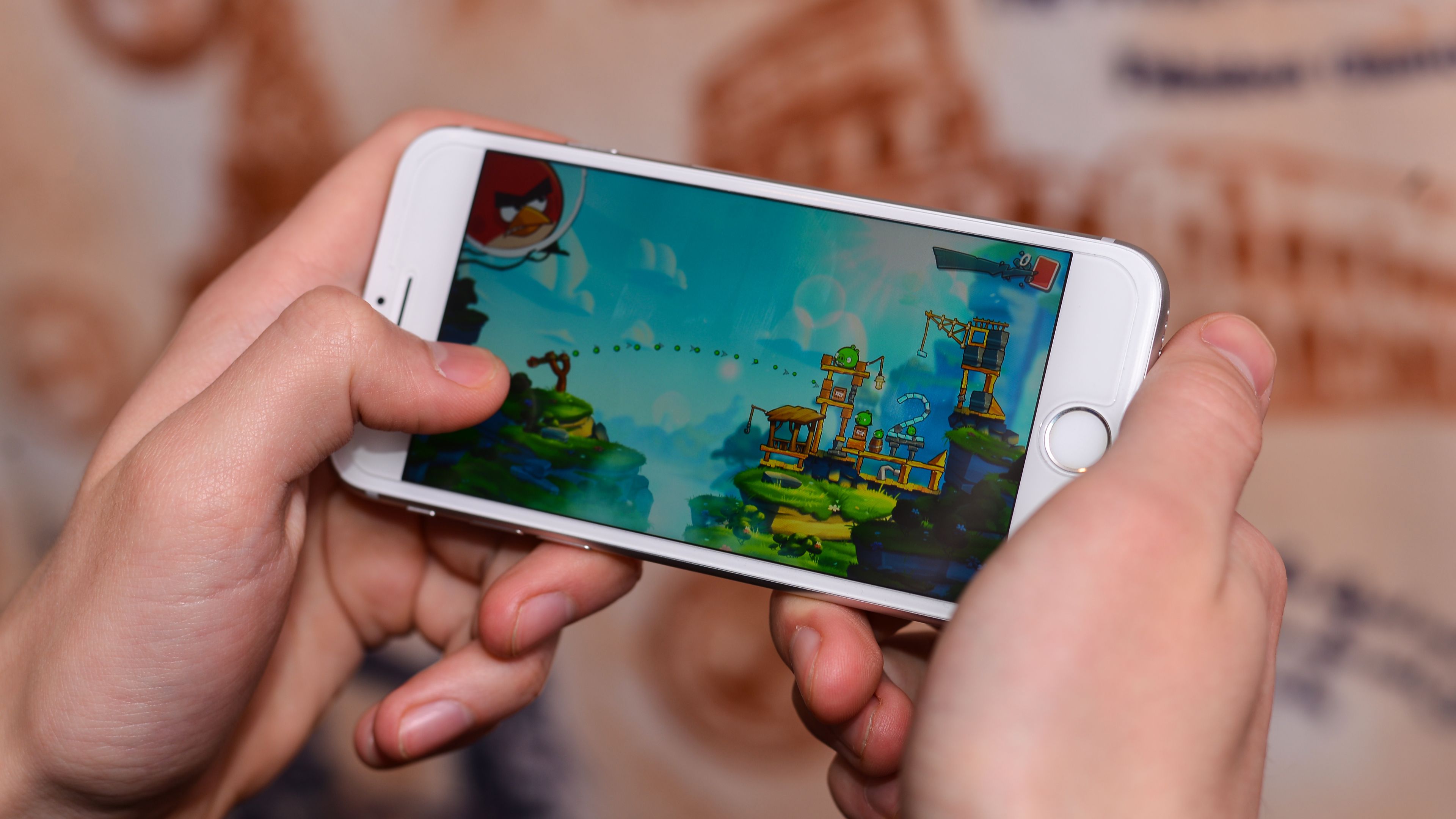 Angry Birds on an iPhone from 2019.