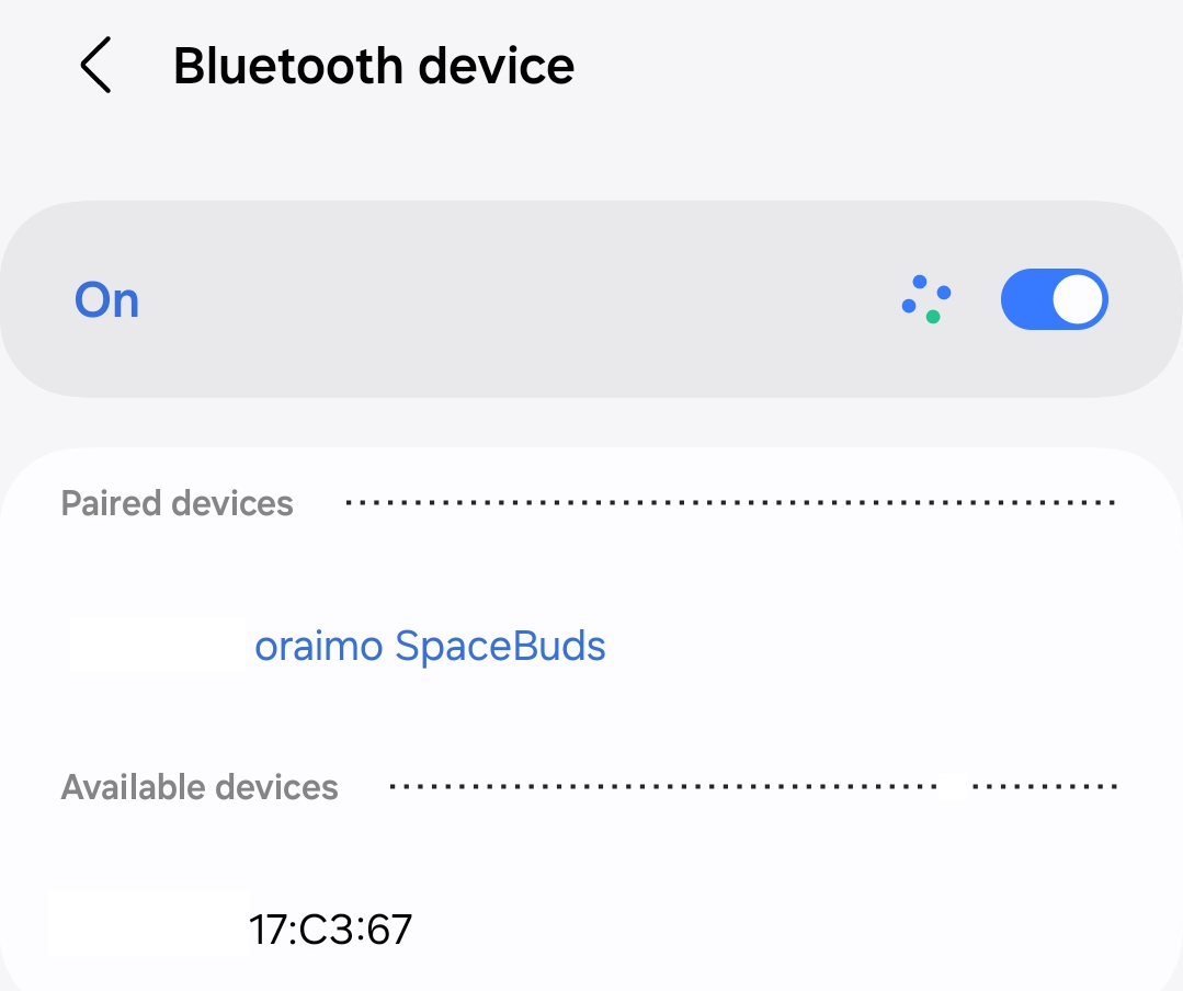 Select the bluetooth device of your choice.