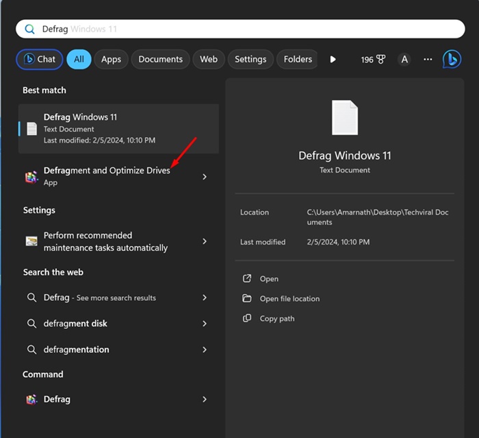 Defragment and Optimize Drives