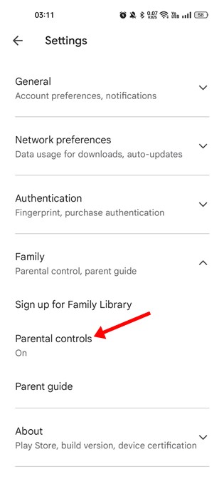 Parental controls