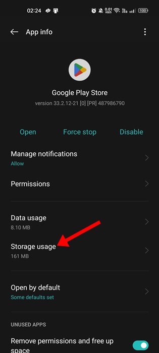 Storage Usage