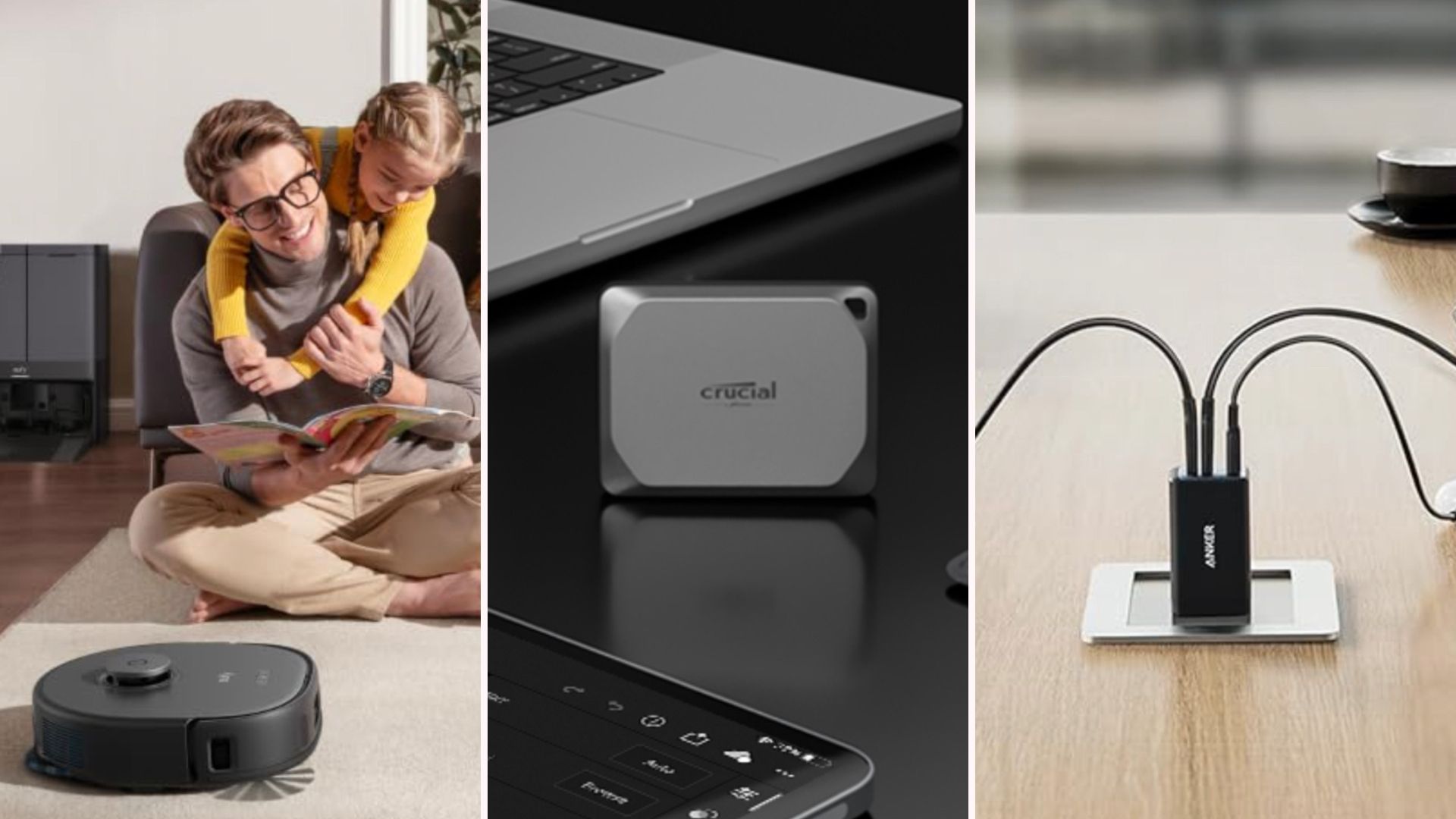 HTG deals featuring eufy, Crucial, and Anker