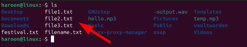 Listing all files using the ls command in Ubuntu terminal.-2