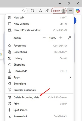 Delete Browsing Data