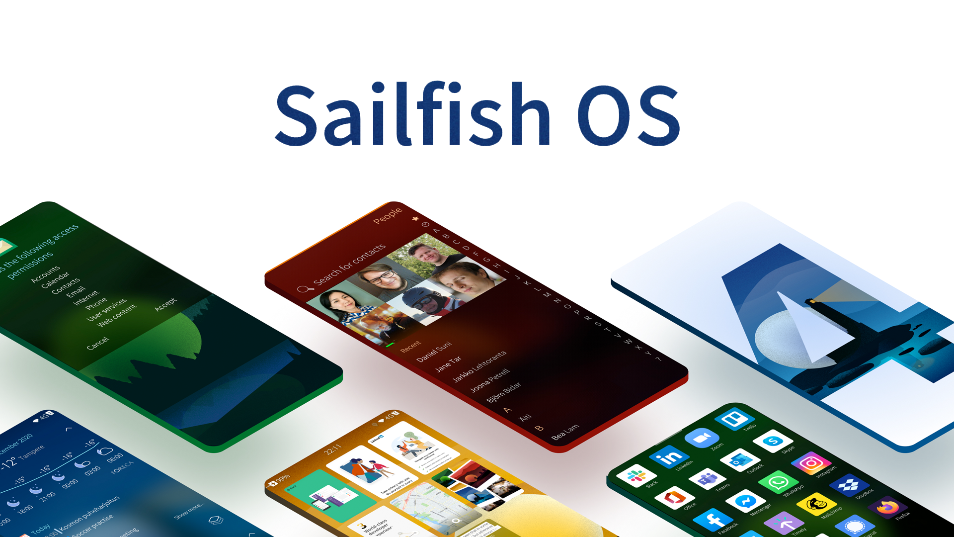 Sailfish OS logo on top of phone screen renders