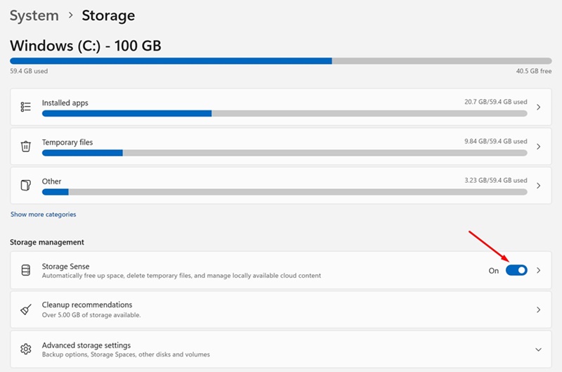 Storage Sense