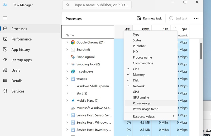 Power Usage