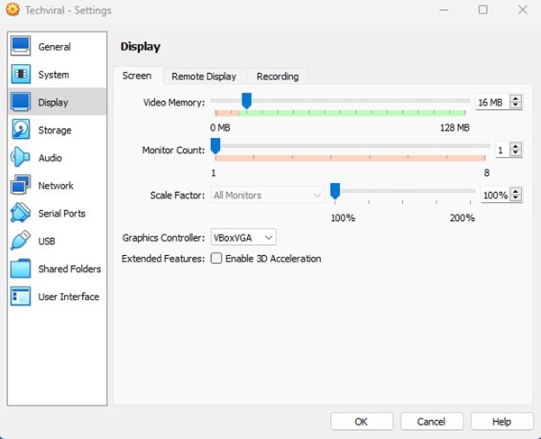 Display, Storage, Network,