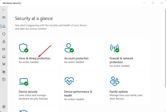 Virus & threat protection