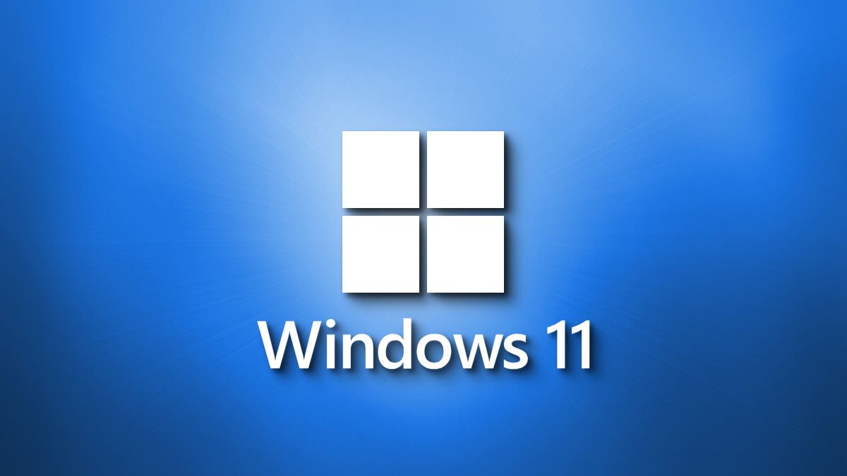 The Windows 11 logo on a blue background.