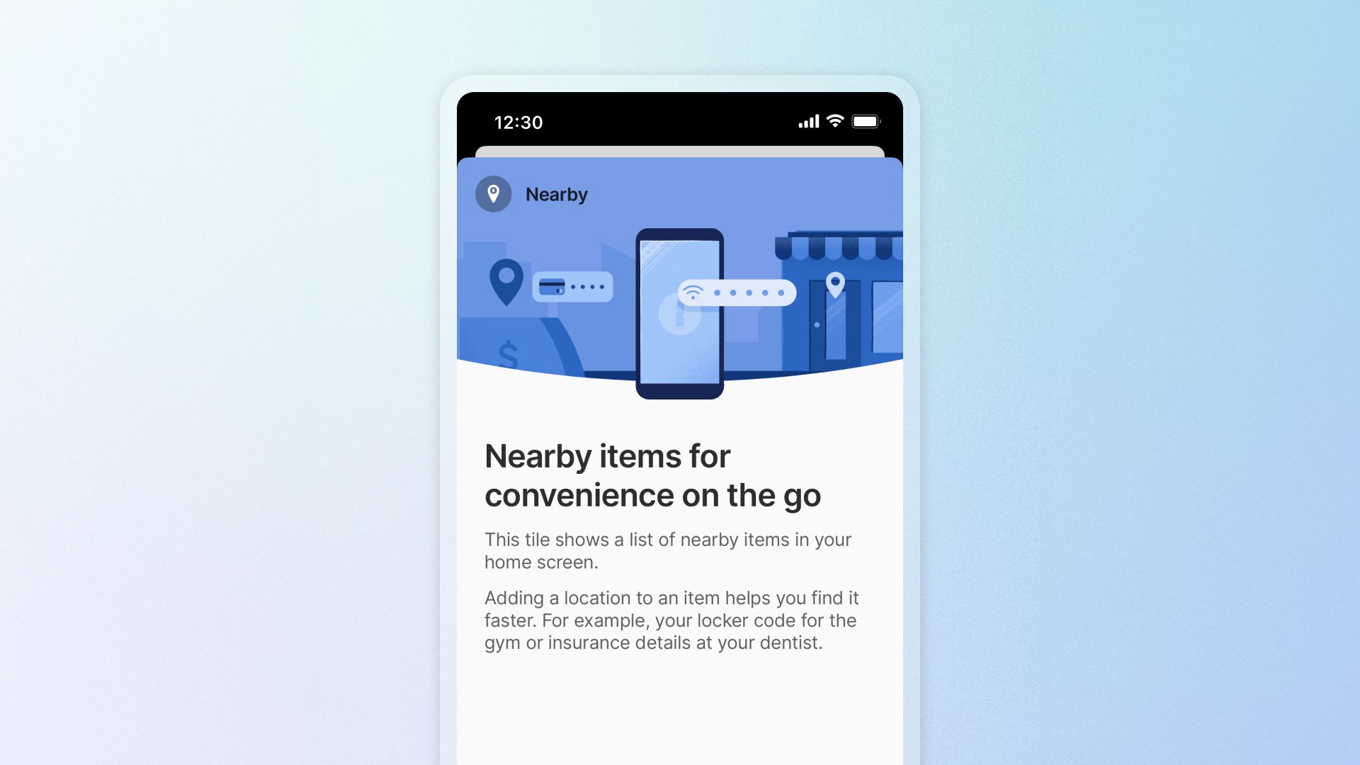 1Password Nearby Items Hero