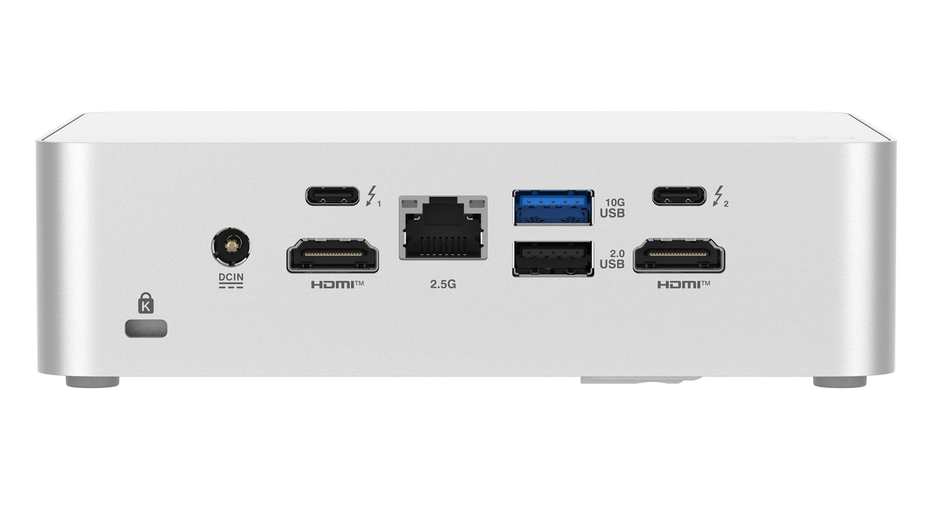 Rear I/O of the ASUS NUC 15 Pro+.