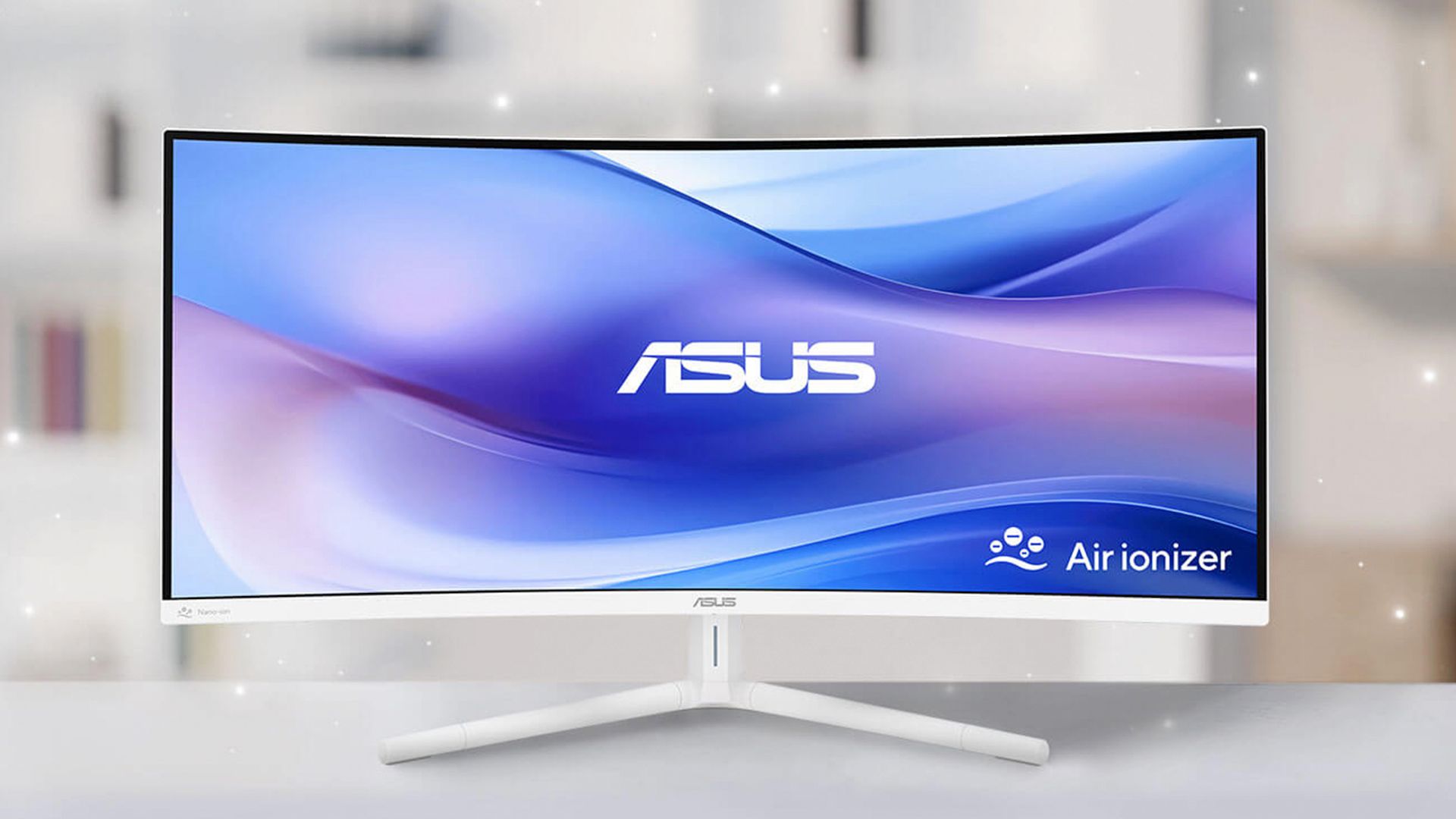 The ASUS Air Ionizing Monitor viewed from the front.