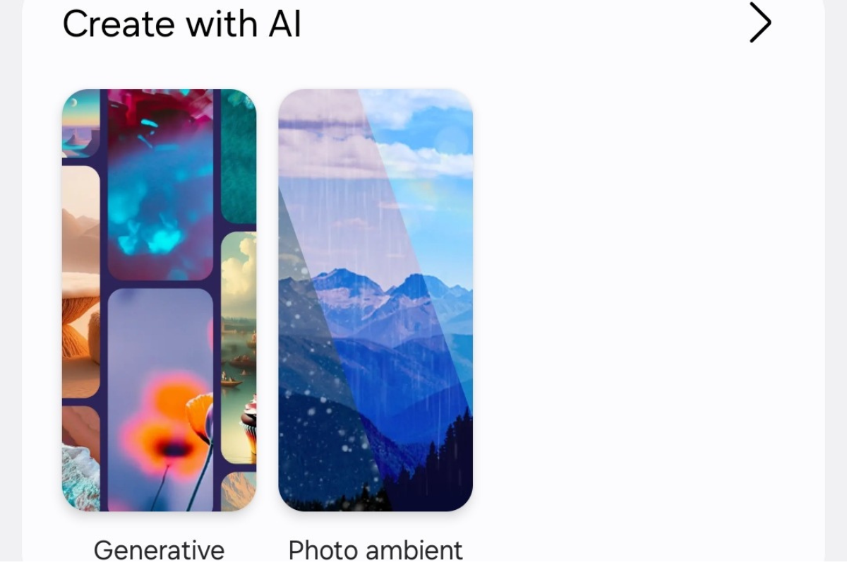 Screenshot of the Create with AI menu in the Wallpaper settings menu of the Galaxy S25.
