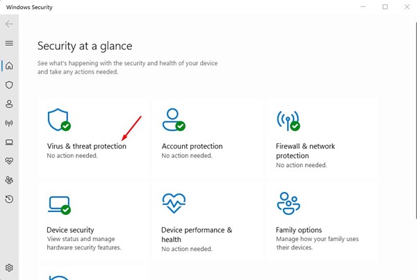 Virus & threat Protection