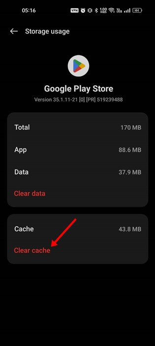 Clear Cache