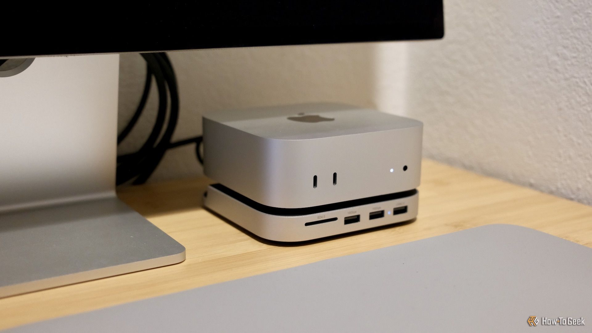 Mac Mini on top of the Satechi Mac Mini M4 Stand & Hub.