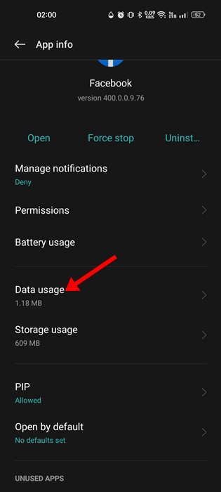 Data Usage