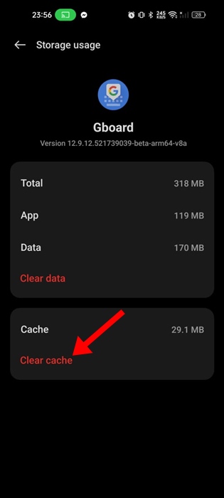 Clear Cache