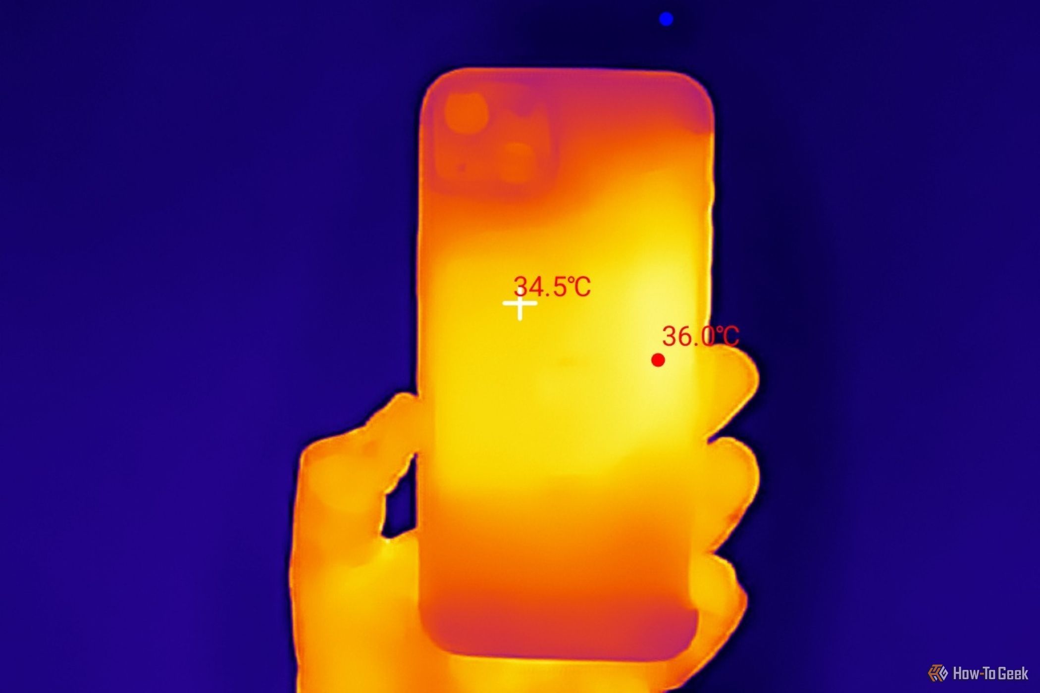 InfinaCore T3 Pro iPhone temperature after charging.