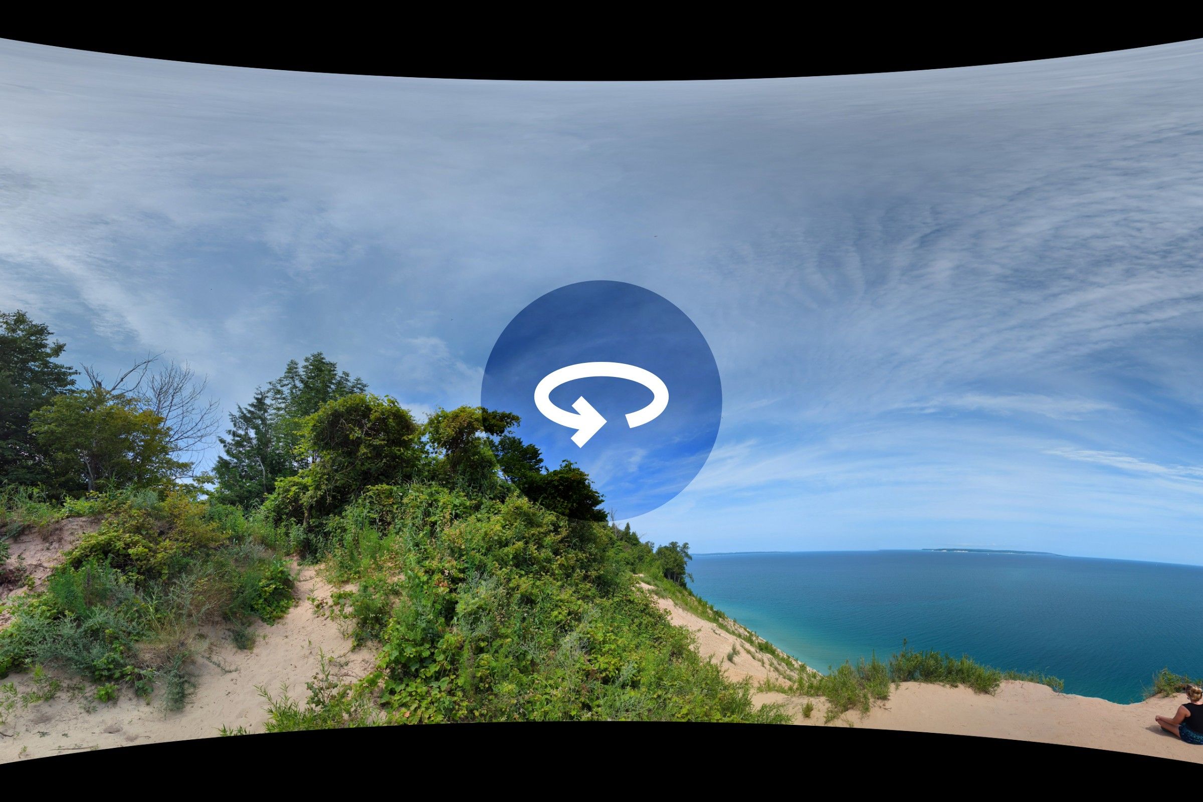 Google Photosphere of sand dunes.