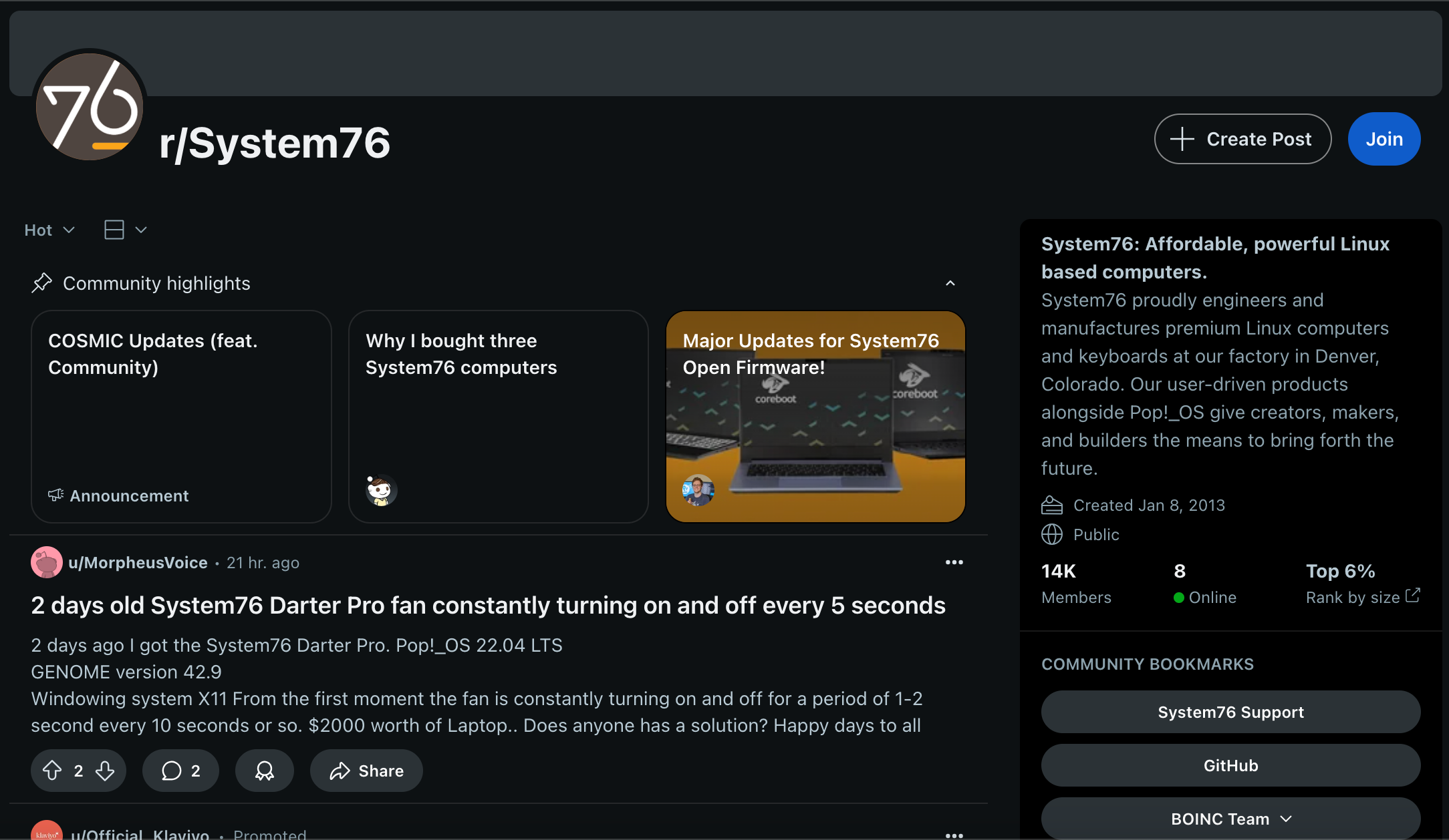 System76 Reddit