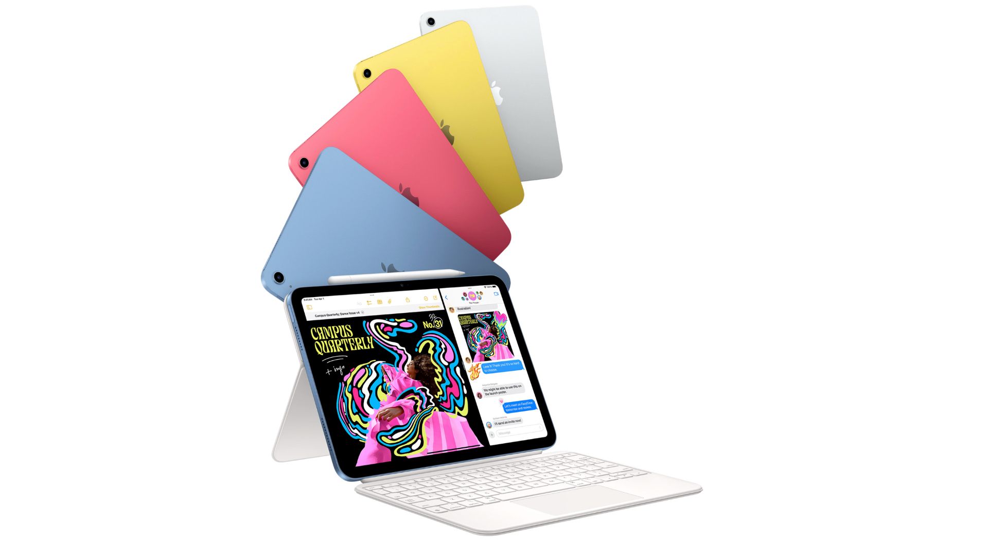 base iPad 11th Gen in several colors.