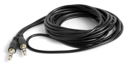 A male-to-male aux(3.5mm) stereo cable.