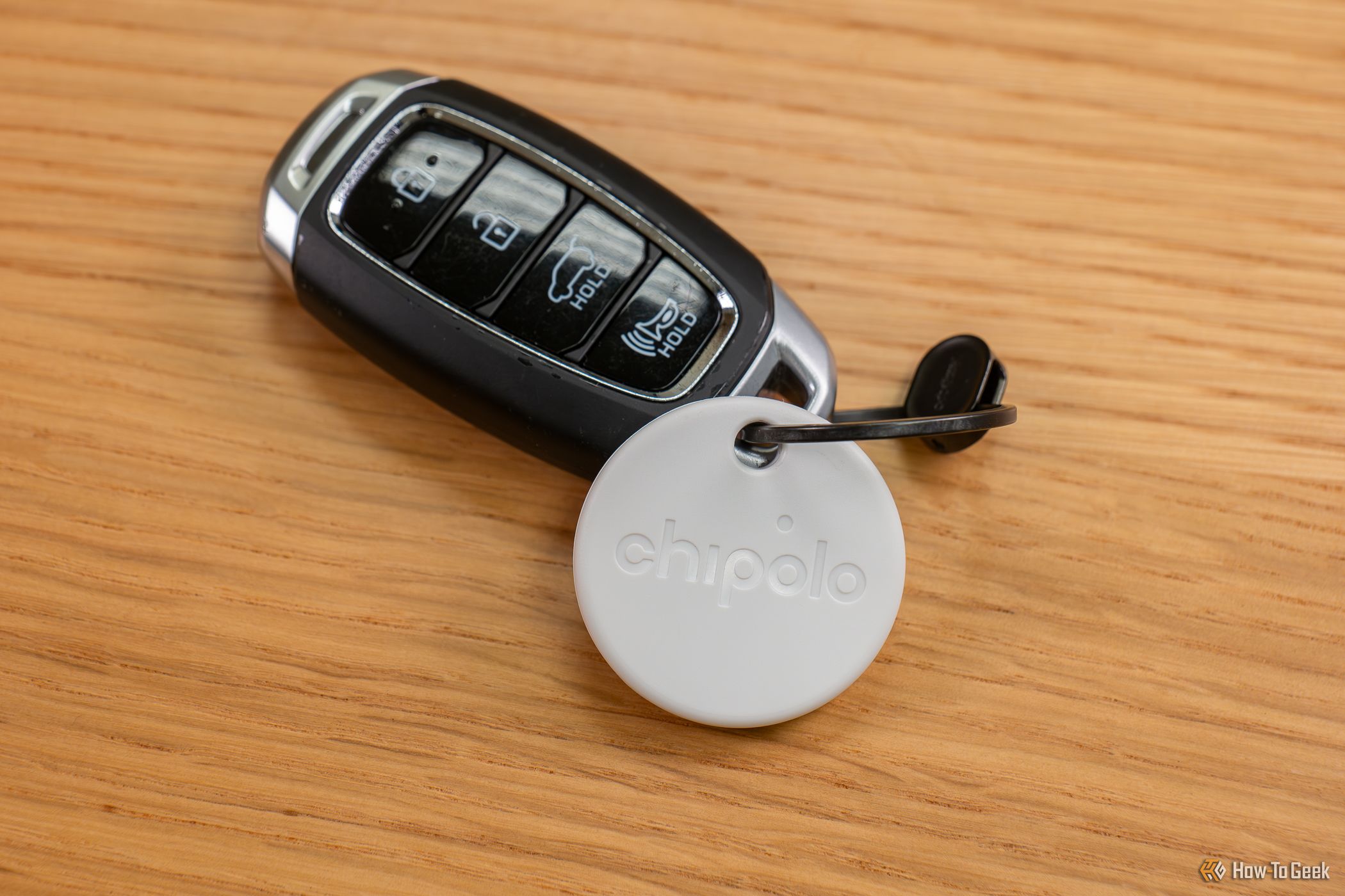 The Chipolo ONE Point on a key fob