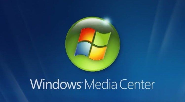 The Windows Media Center logo and background.