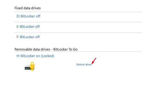 Unlock drive