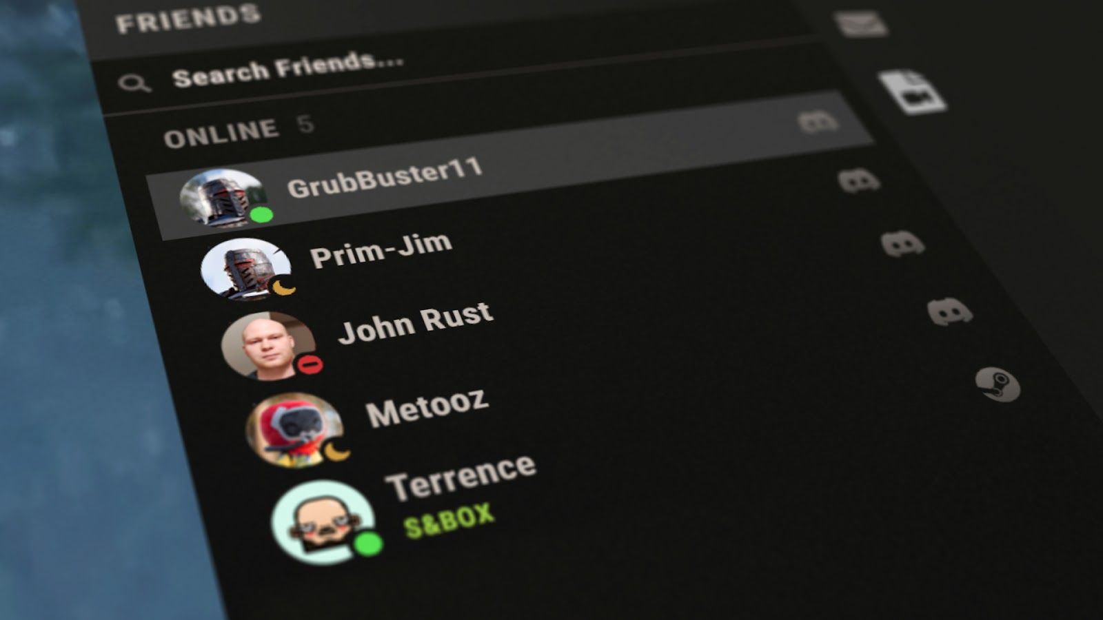 User on Discord featured SDK Scrolling to find friend