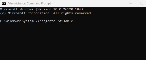 reagentc /disable