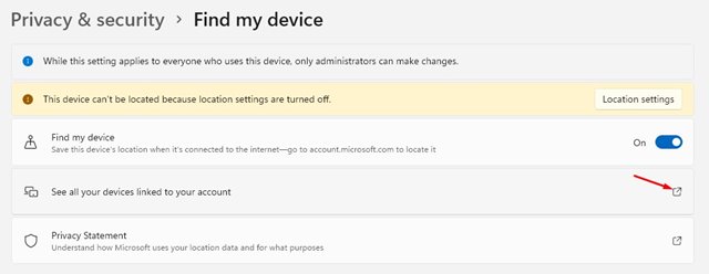 See all your devices linked to your account